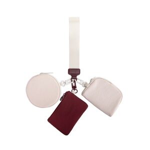 Elegant Cream and Burgundy Accessory Set